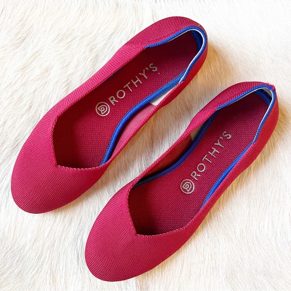 Rothy's Shoes - Rothy’s The Flat Round Toe Deep Red - Size 8.5